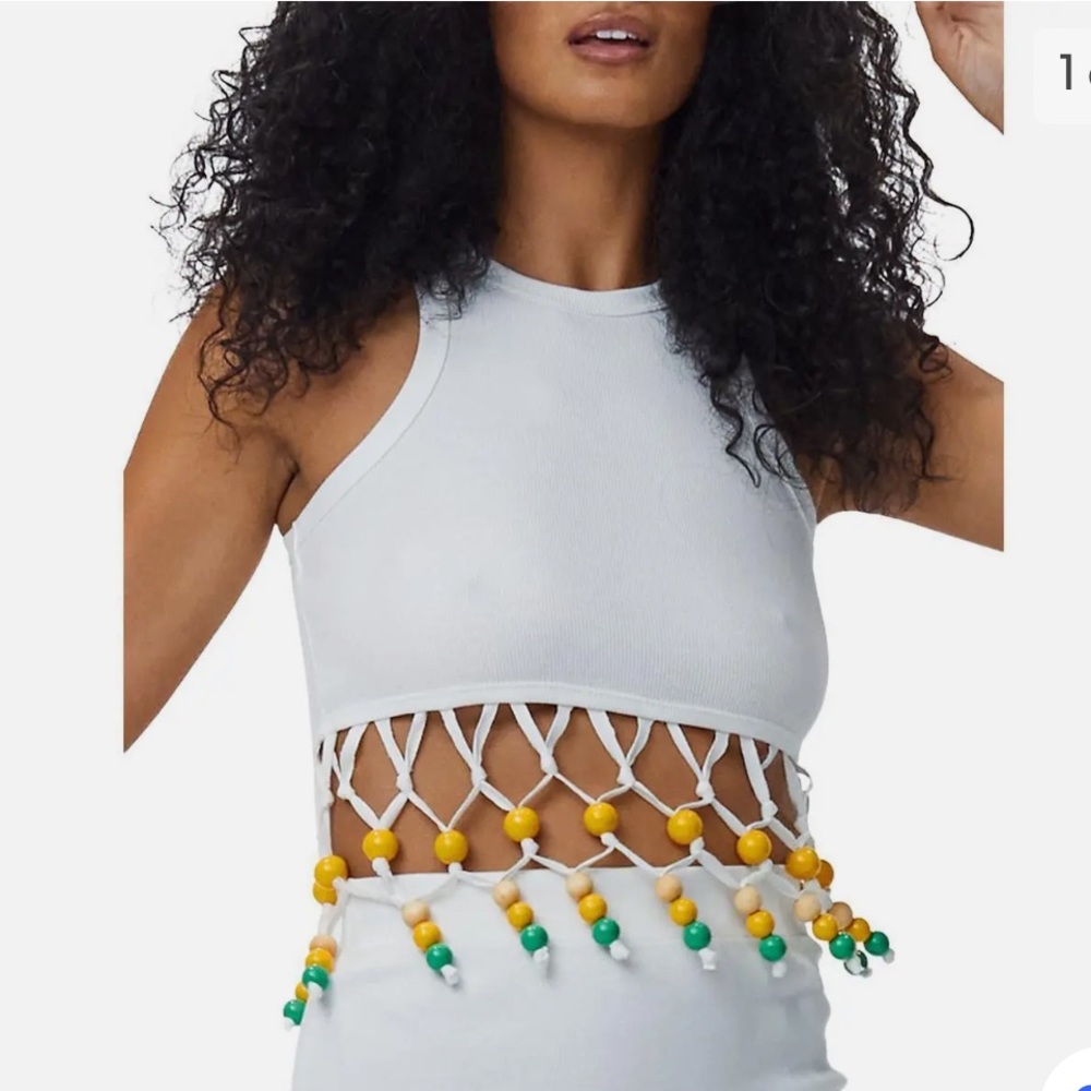 Simon Miller Beaded Winjy Top in Macadamia NWT